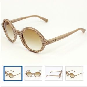 Emporio Armani wood tone sunglasses